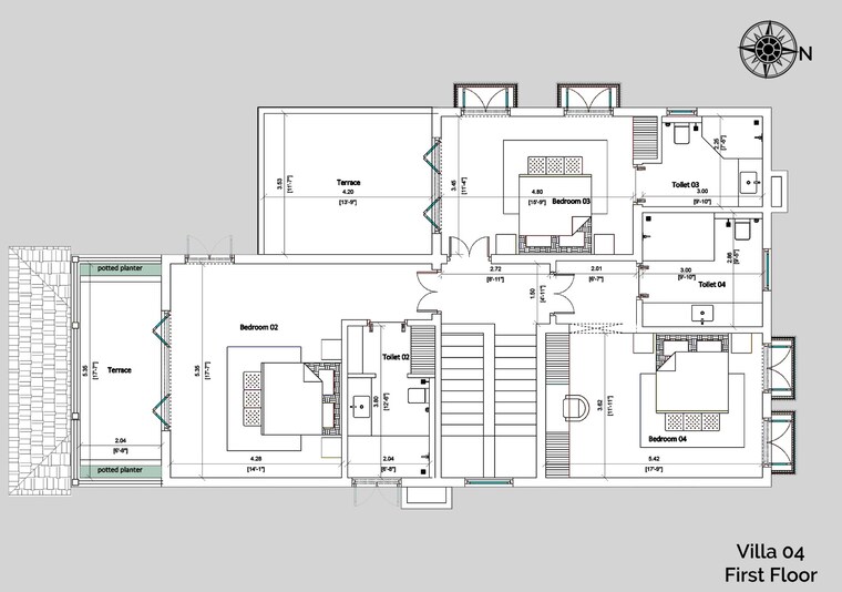 Floor Plan, assagao 4 Bedroom 3770 Sq.Ft. Independent House In Assagao Goa 9279350