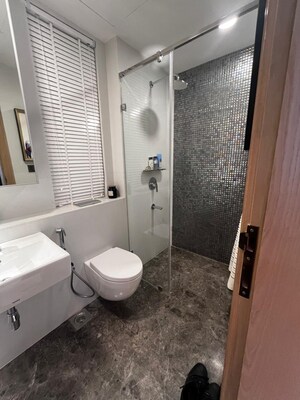 Bathroom in 3 BHK Apartment at Lower Parel – for Rent