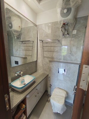 Bathroom in 3 BHK Builder Floor at Shivalik Colony – for Rent