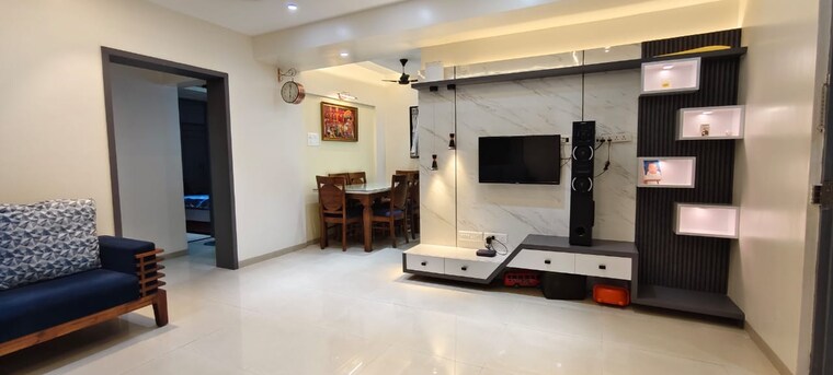 Living Room, omkar-plaza-apartment 2 Bedroom 1075 Sq.Ft. Apartment In Kothrud Pune 9279642