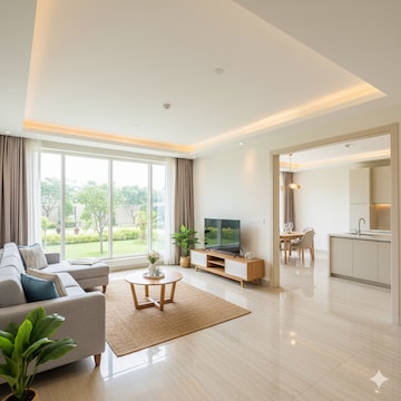 Living Room in 3 BHK Apartment at Sector 80 – for Sale