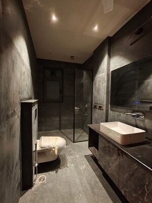 Attached Bathroom in 4 BHK Builder Floor at Ansal Sushant Apartments, Sushant Lok I – for Rent