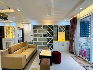 Living Room in 4 BHK Apartment at Bhartiya Nikoo Homes Phase 2, Thanisandra Main Road – for Rent