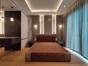 Living Room in 1 BHK Apartment at Bhartiya Leela Residences, Thanisandra Main Road – for Rent