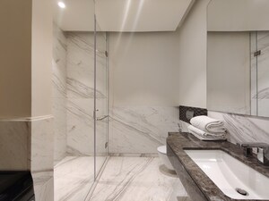 Bathroom in 1 BHK Apartment at Bhartiya Leela Residences, Thanisandra Main Road – for Rent