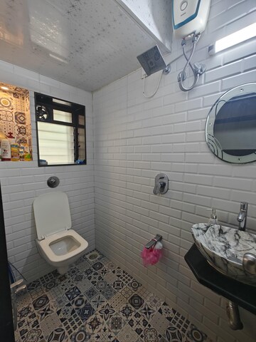Bathroom in 1 BHK Apartment at Aaradhana Chs Lokhandwala, Lokhandwala – for Rent