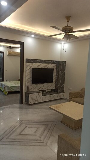 Living Room in 3 BHK Builder Floor at Paschim Vihar – for Rent