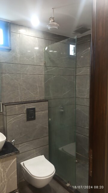 Bathroom in 3 BHK Builder Floor at Paschim Vihar – for Rent