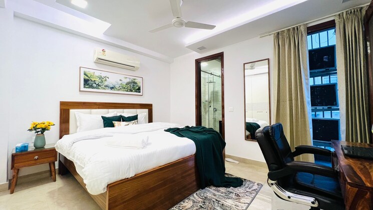 Bedroom, malviya nagar 3 Bedroom 2700 Sq.Ft. Builder Floor In Malviya Nagar Delhi 9281643