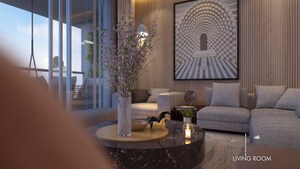 Living Room in 4 BHK Apartment at Matigara – for Sale