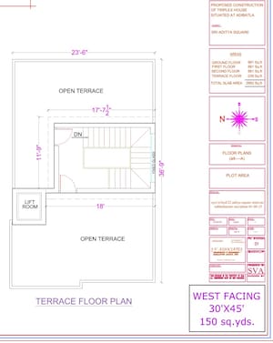 Floor Plan in 4 BHK Villa at Adibatla – for Sale