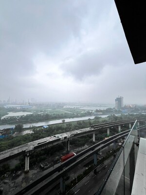 Balcony in 3.5 BHK Apartment at Lodha New Cuffe Parade, Wadala – for Rent