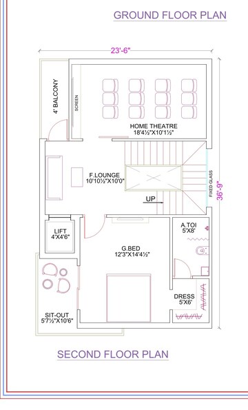 Floor Plan in 4 BHK Villa at Kongara Kalan – for Sale