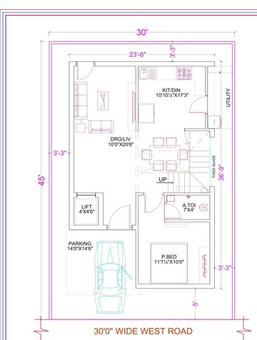 Floor Plan in 4 BHK Villa at Kongara Kalan – for Sale