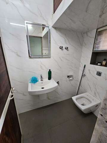 Bathroom in 1 BHK Apartment at KM Horizon Exotica, Haware City – for Rent