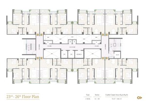Floor Plan in 2 BHK Apartment at Sector 2 Vashi – for Sale