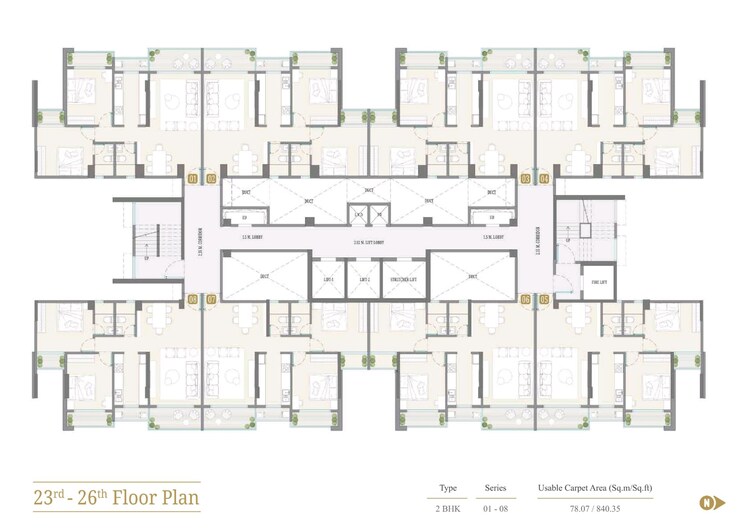 Floor Plan, sector 2 vashi 2 Bedroom 840 Sq.Ft. Apartment In Sector 2 Vashi Navi Mumbai 9282366