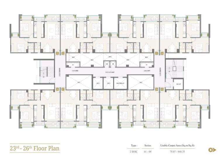 Floor Plan, sector 2 vashi 2 Bedroom 840 Sq.Ft. Apartment In Sector 2 Vashi Navi Mumbai 9282366