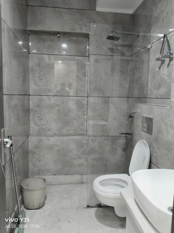 Bathroom in 3 BHK Builder Floor at Paschim Vihar – for Rent