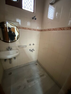 Bathroom in 3 BHK Builder Floor at Paschim Vihar – for Rent