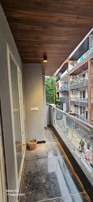 Balcony in 3 BHK Builder Floor at Chattarpur – for Rent
