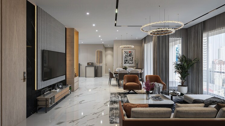 Living Room, pal 3 Bedroom 2340 Sq.Ft. Apartment In Pal Surat 9282597