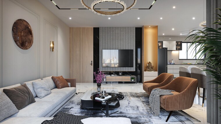 Living Room, pal 3 Bedroom 2340 Sq.Ft. Apartment In Pal Surat 9282597