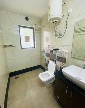 Bathroom in 3 BHK Builder Floor at Paschim Vihar – for Rent