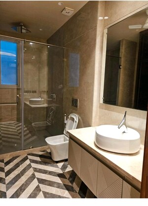 Bathroom in 4 BHK Builder Floor at East Of Kailash – for Rent