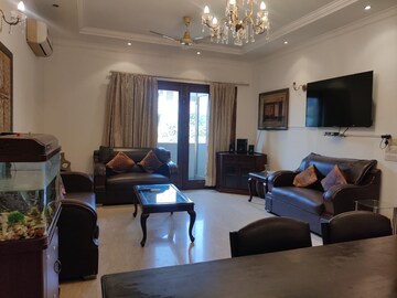 Living Room in 4 BHK Builder Floor at Shanti Niketan – for Rent