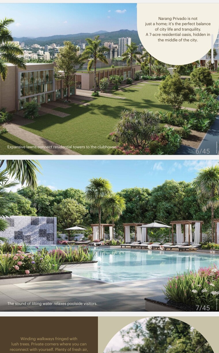 Garden, narang-privado 3 Bedroom 1075 Sq.Ft. Apartment In Pokhran Road No One Thane 9282773