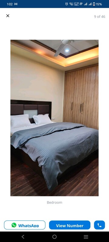 Bedroom in 3 BHK Builder Floor at Greater Kailash I – for Rent