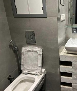 Bathroom in 3 BHK Apartment at Cuffe Parade – for Rent