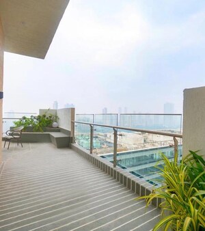 Balcony in 3 BHK Apartment at Lower Parel – for Rent