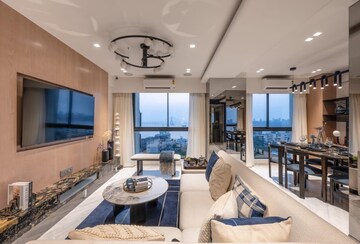 Living Room in 4 BHK Apartment at Prabhadevi – for Rent
