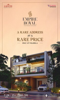 4 BHK + Pooja Room,Servant Room,Study Room,Extra Room Villa For Sale in Aaditri Empire Royal Villas