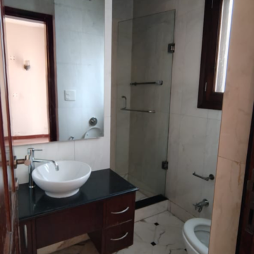 Bathroom in 3.5 BHK Builder Floor at Vasant Vihar – for Rent