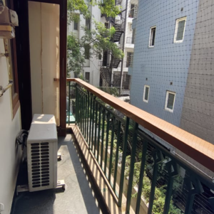 Balcony in 3.5 BHK Builder Floor at Vasant Vihar – for Rent