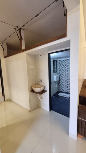 Bathroom in 1 BHK Apartment at Ashapura Galaxy, Ambivali – for Sale