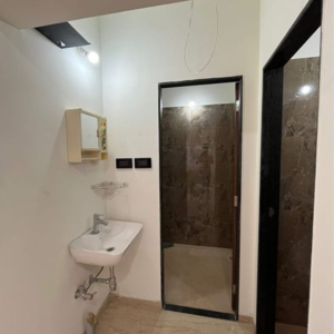 Bathroom in 1 BHK Apartment at VTP Cygnus, Awhalwadi – for Rent