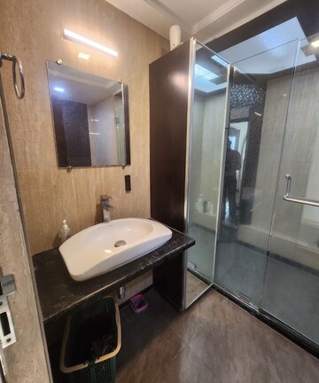 Bathroom in 3 BHK Apartment at Hiranandani Meadows, Manpada – for Rent