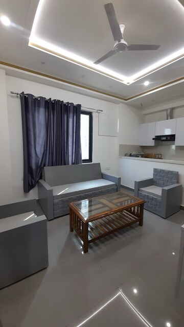 Living Room in 1 BHK Builder Floor at ROF Portico, Sushant Lok I – for Rent