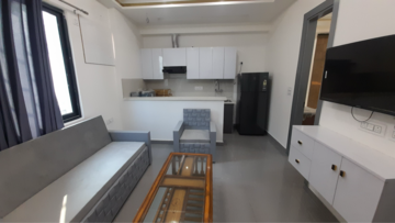 Kitchen in 1 BHK Builder Floor at ROF Portico, Sushant Lok I – for Rent