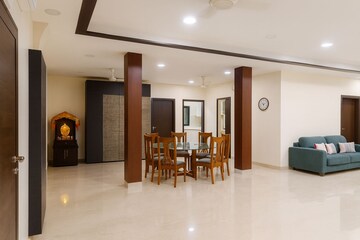 Living Room in 4 BHK Penthouse at Ajmera Prive, Juhu – for Rent