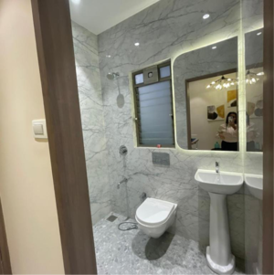 Bathroom in 1 RK Apartment at Bholenath Ambaji Niketan, Barrister Nath Pai Nagar – for Rent