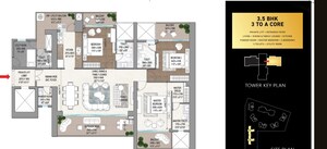 Floor Plan in 3 BHK Apartment at Signature Global Titanium SPR, Sector 71 – for Sale