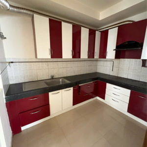 Kitchen in 3 BHK Apartment at Ramprastha City The Edge Towers, Sector 37d – for Rent