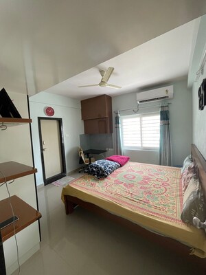 Bedroom in 3 BHK Apartment at Sri Ram Swathi Apartments, Puppalaguda – for Rent