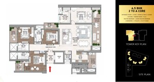 Floor Plan in 4 BHK Apartment at Signature Global Titanium SPR, Sector 71 – for Sale