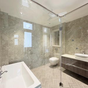 Bathroom in 3 BHK Builder Floor at New Industrial Township 3 – for Rent